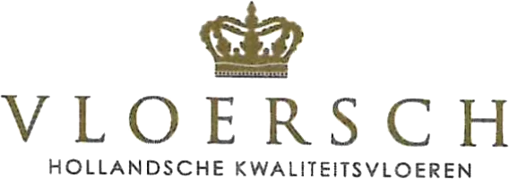 The 2016 Vloersch mark: the crown above the wide wordmark