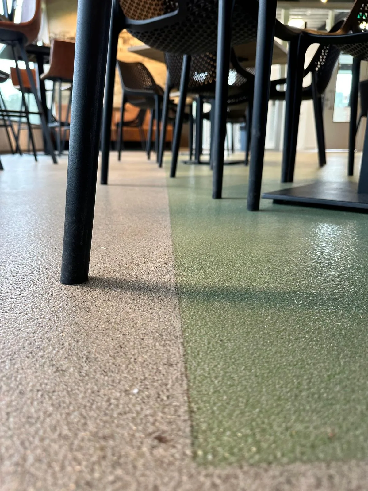 Completec QCF quartz floor in the clubhouse of OVV Oostvoorne, detail 4