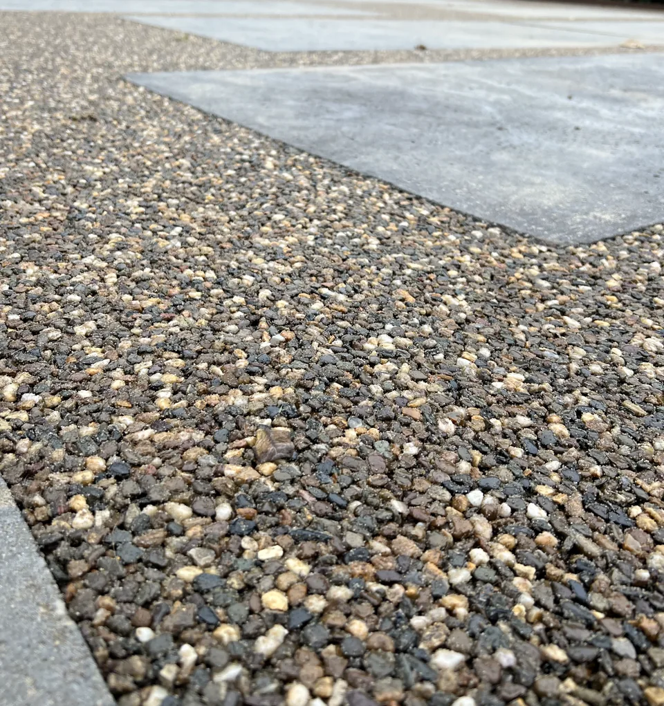 Close-up of the open gravel structure of Terradec